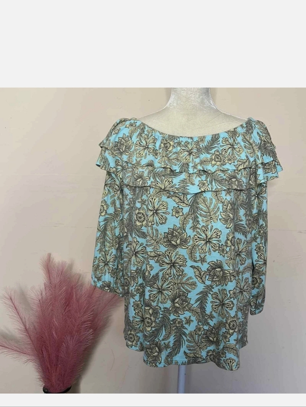 J.JILL Floral Off Shoulder Blouse - Large
